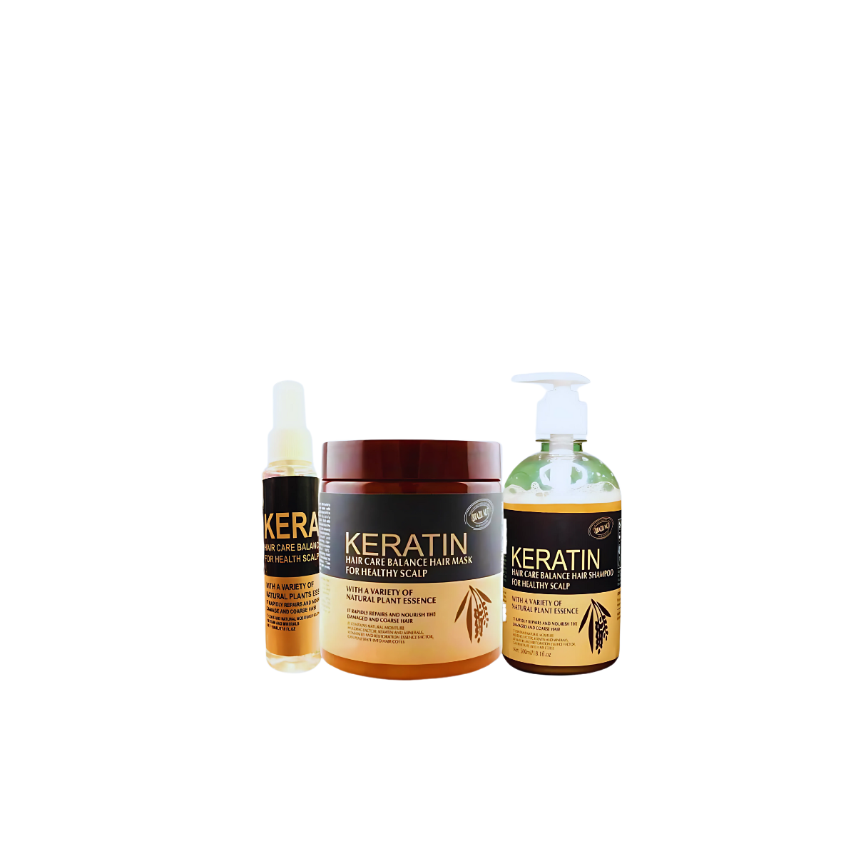 3 In 1 Hair Keratin Mask, Shampoo & Serum Deal - Beauty Nest