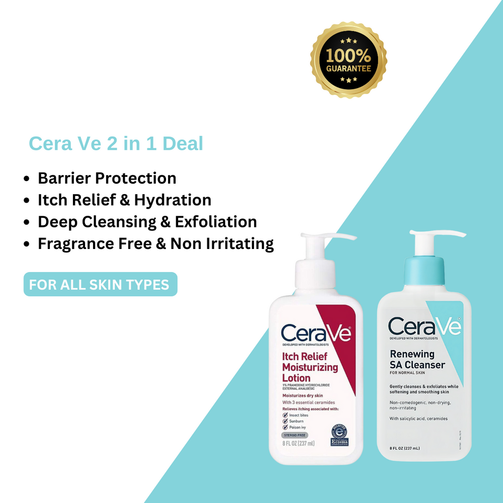 Cera Ve 2 in 1 ( Itch Relief + Renewing SA Cleanser) Deal - Beauty Nest