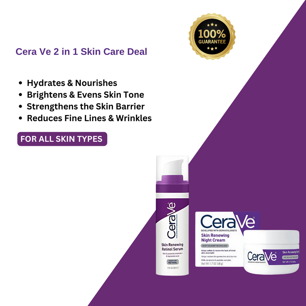 
                      
                        2 in 1 Cera Ve Skincare Bundle ( Face Serum & Night Cream ) - Beauty Nest
                      
                    