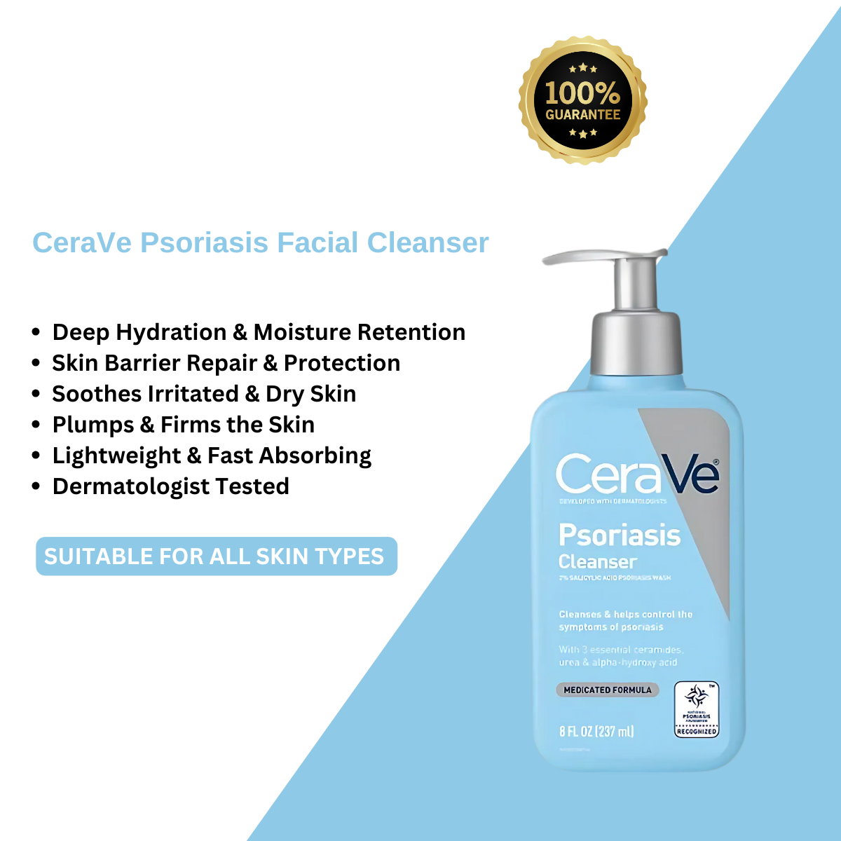 CeraVe Psoriasis Facial Cleanser 237 Ml - Beauty Nest