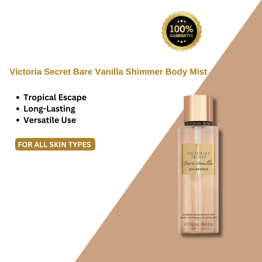 Victoria Secret Bare Vanilla Shimmer Body Mist - Beauty Nest