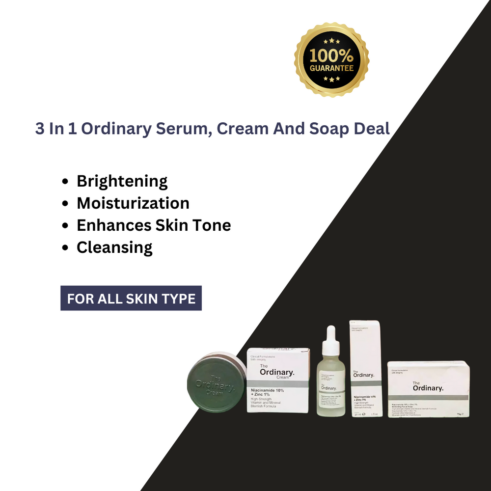 3 In 1 Ordinary Serum, Cream And Soap Deal - Beauty Nest