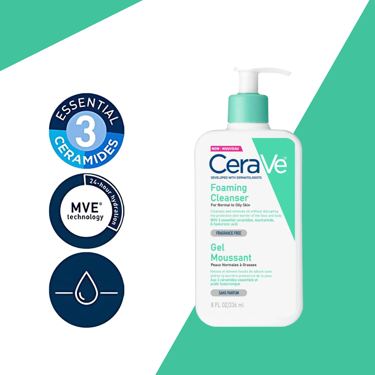 Cerave Smooth Texture Foaming Cleanser 236ml - Beauty Nest