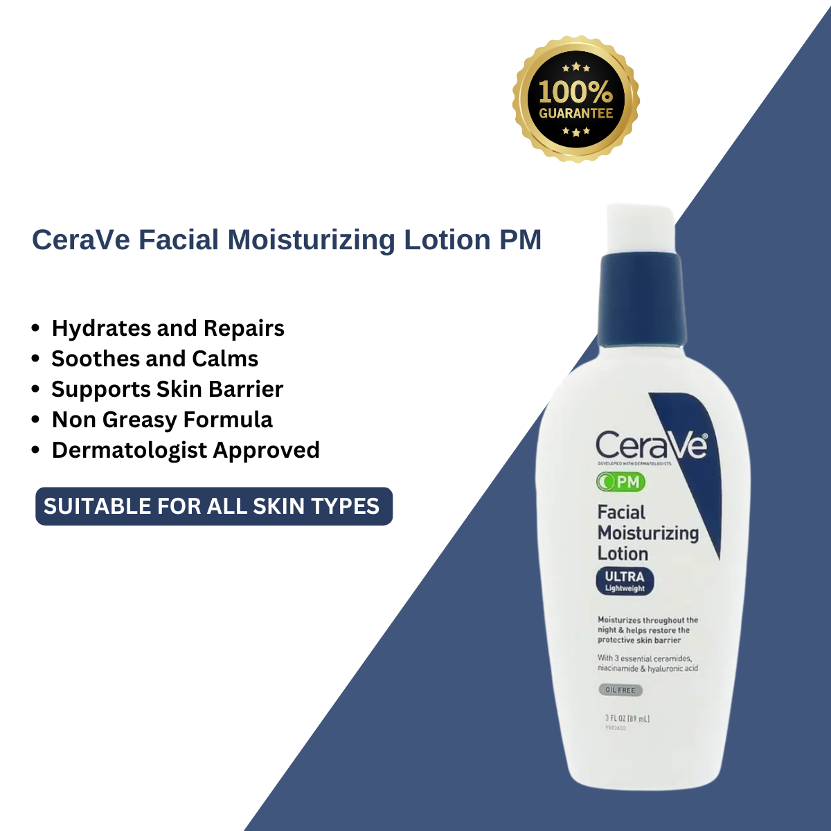 CeraVe Facial Moisturizing Lotion PM 89ml - Beauty Nest