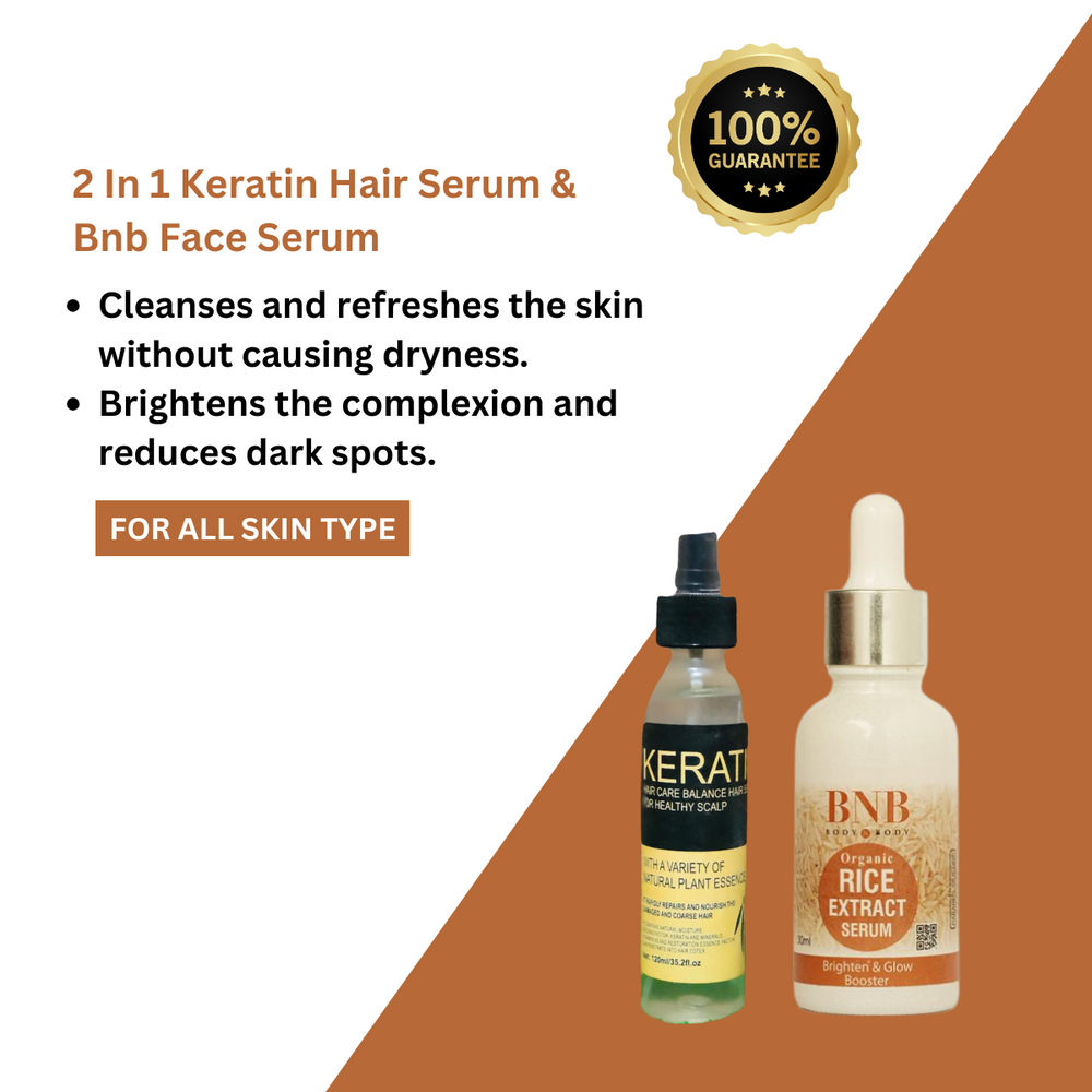 
                      
                        2 In 1 Keratin Hair Serum & Bnb Face Serum Deal - Beauty Nest
                      
                    