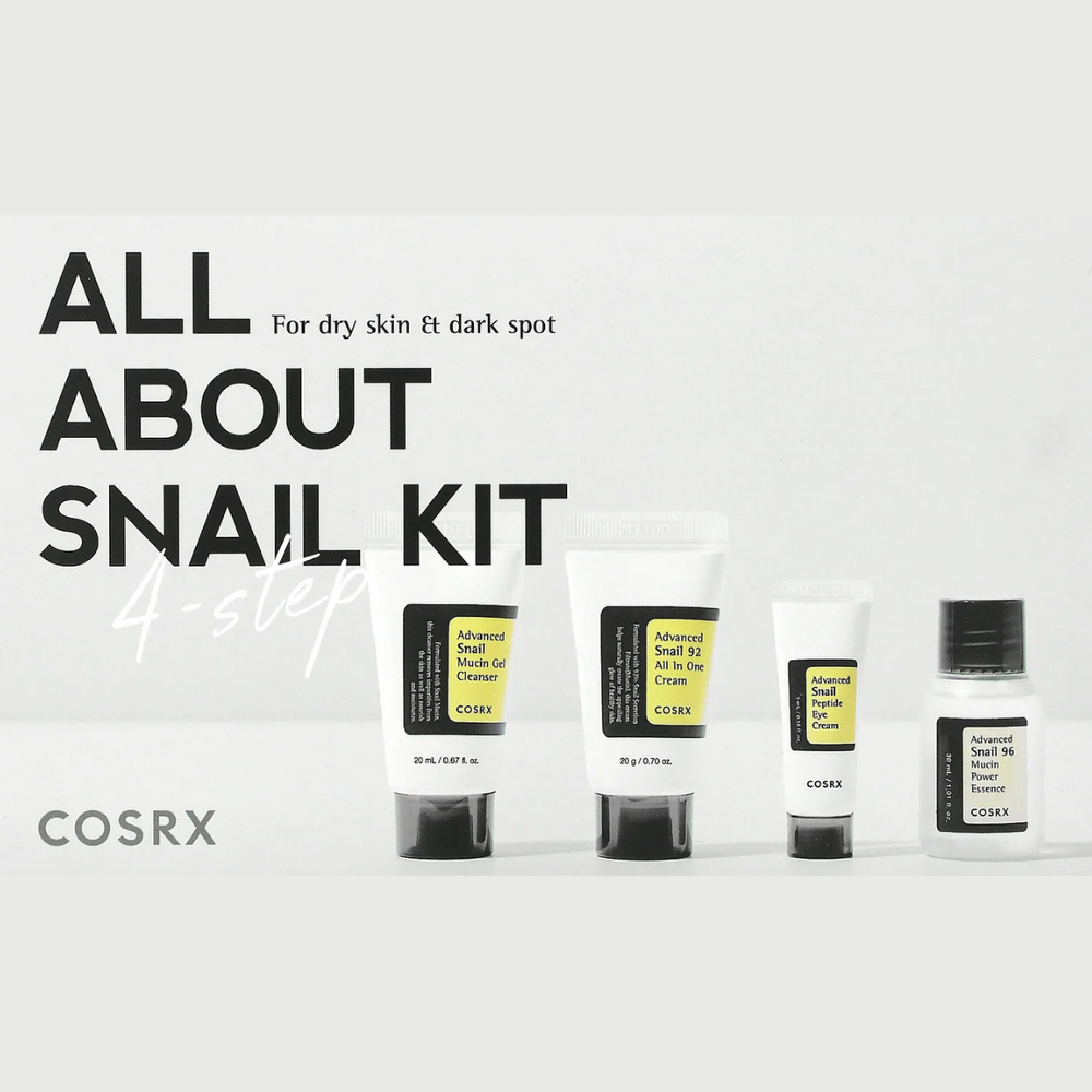 
                      
                        Cosrx All About Snail 4 in 1 Gift and Travel Kit - Beauty Nest
                      
                    